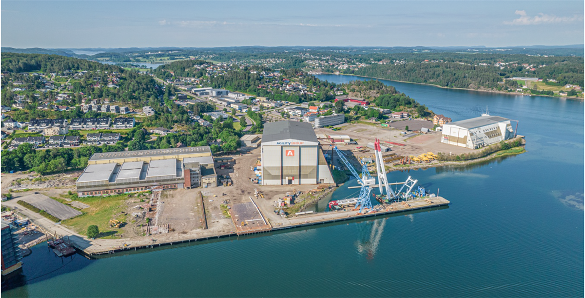 Dronebilde av Kaldnes vest. - Klikk for stort bilde