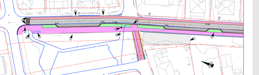kartvisning av arbeidet i vestfoldgaten - Klikk for stort bilde